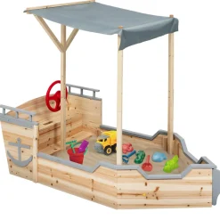 IDMarket Bac à sable bateau pirate*Enfant Jeux Enfant|Loisirs Et Jeux D'Exterieur