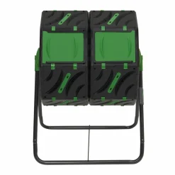 IDMarket Bac de compostage rotatif double 140L* Entretien Du Jardin Et Accessoires