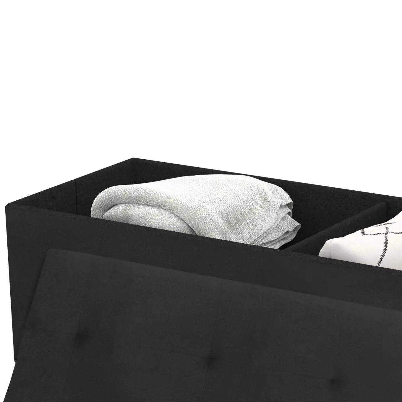 IDMarket Banc de rangement velours noir avec pieds métal doré 100 cm* Bancs D'Entrée|Chambre Complète Adulte