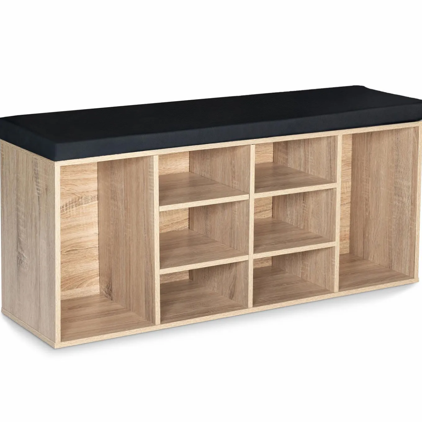 IDMarket Banc d’entrée range chaussures bois imitation hêtre* Collection Agencement Magasin|Collection Moderne