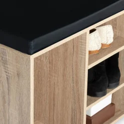 IDMarket Banc d’entrée range chaussures bois imitation hêtre* Collection Agencement Magasin|Collection Moderne