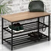 IDMarket Banc d’entrée rangement chaussures style industriel* Meubles Bas|Collection Industrielle