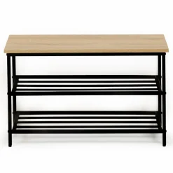 IDMarket Banc d’entrée rangement chaussures style industriel* Meubles Bas|Collection Industrielle