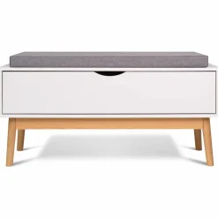 IDMarket Banquette coffre de rangement blanc* Meubles Blancs|Collection Scandinave