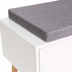 IDMarket Banquette coffre de rangement blanc* Meubles Blancs|Collection Scandinave