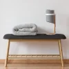 IDMarket Banquette d'entrée style scandinave gris anthracite* Collection Bambou|Bancs D'Entrée
