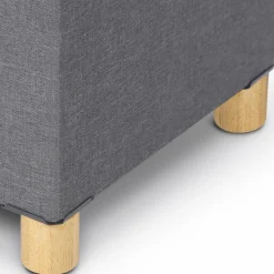 IDMarket Banquette rangement tissu gris anthracite en lin* Bancs D'Entrée|Chambre Complète Adulte