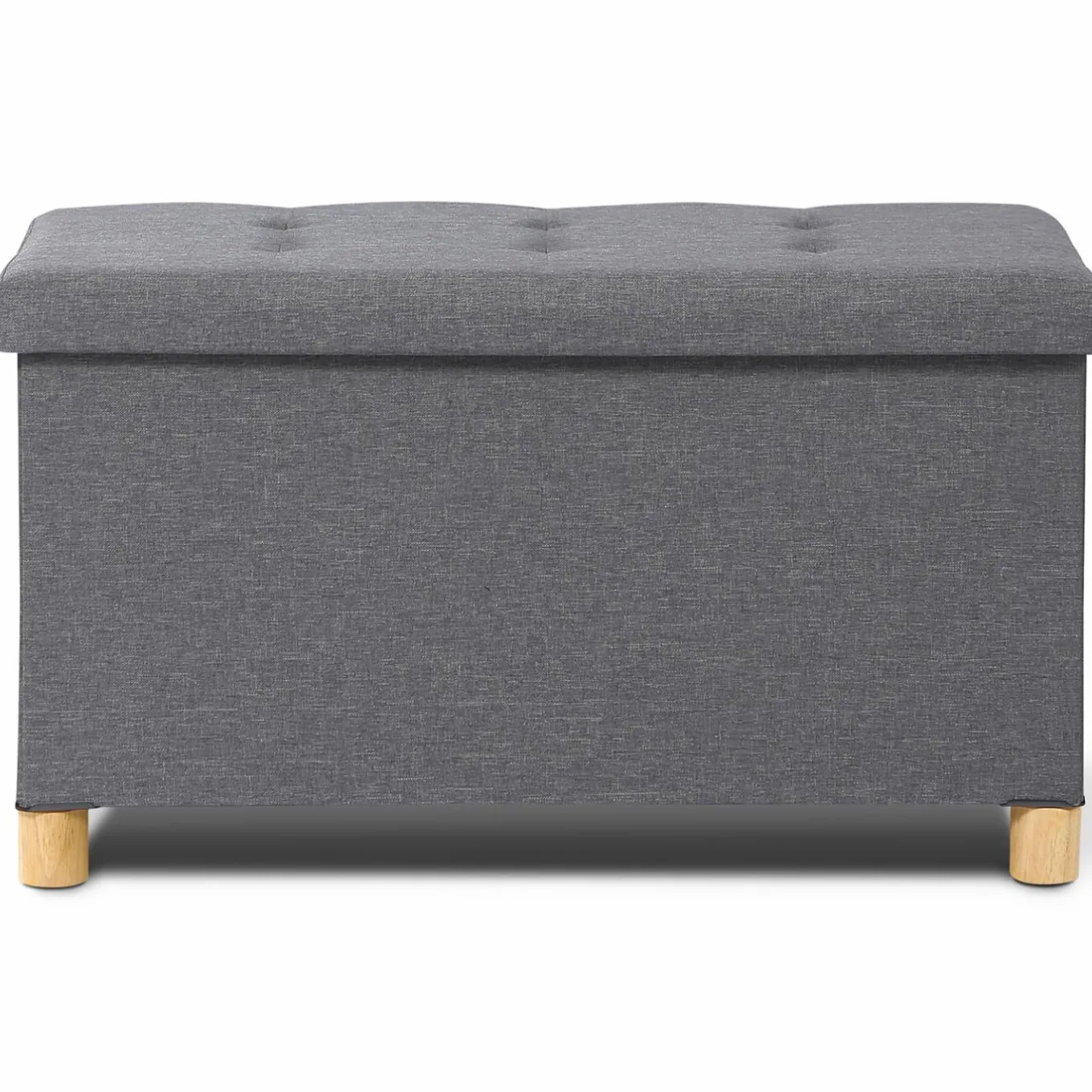 IDMarket Banquette rangement tissu gris anthracite en lin* Bancs D'Entrée|Chambre Complète Adulte