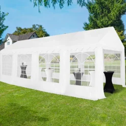 IDMarket Barnum 4x8 m blanc pour réceptions* Mobilier Pliant D'Appoint|Tonnelles De Jardin