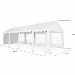 IDMarket Barnum 4x8 m blanc pour réceptions* Mobilier Pliant D'Appoint|Tonnelles De Jardin