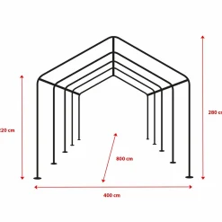 IDMarket Barnum 4x8 m blanc pour réceptions* Mobilier Pliant D'Appoint|Tonnelles De Jardin