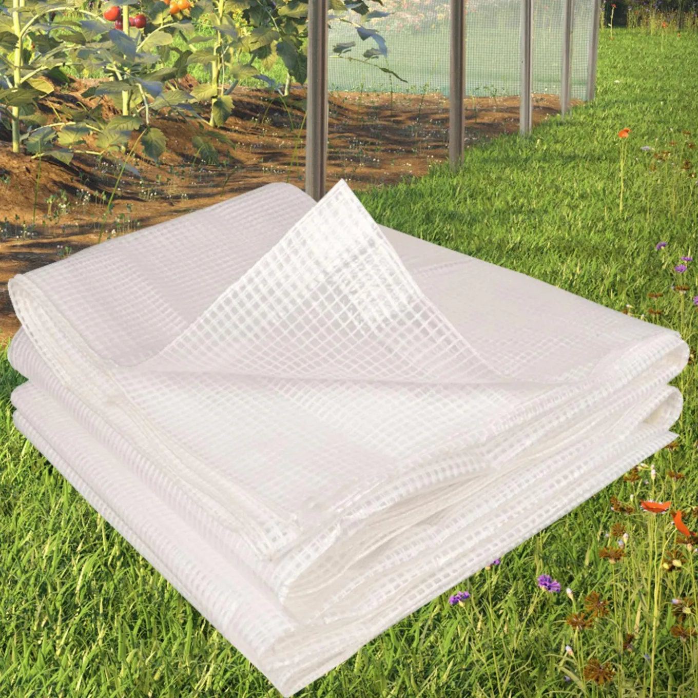 IDMarket Bâche armée transparente 8x12 m renforcée* Bâches Découpables Et Accessoires