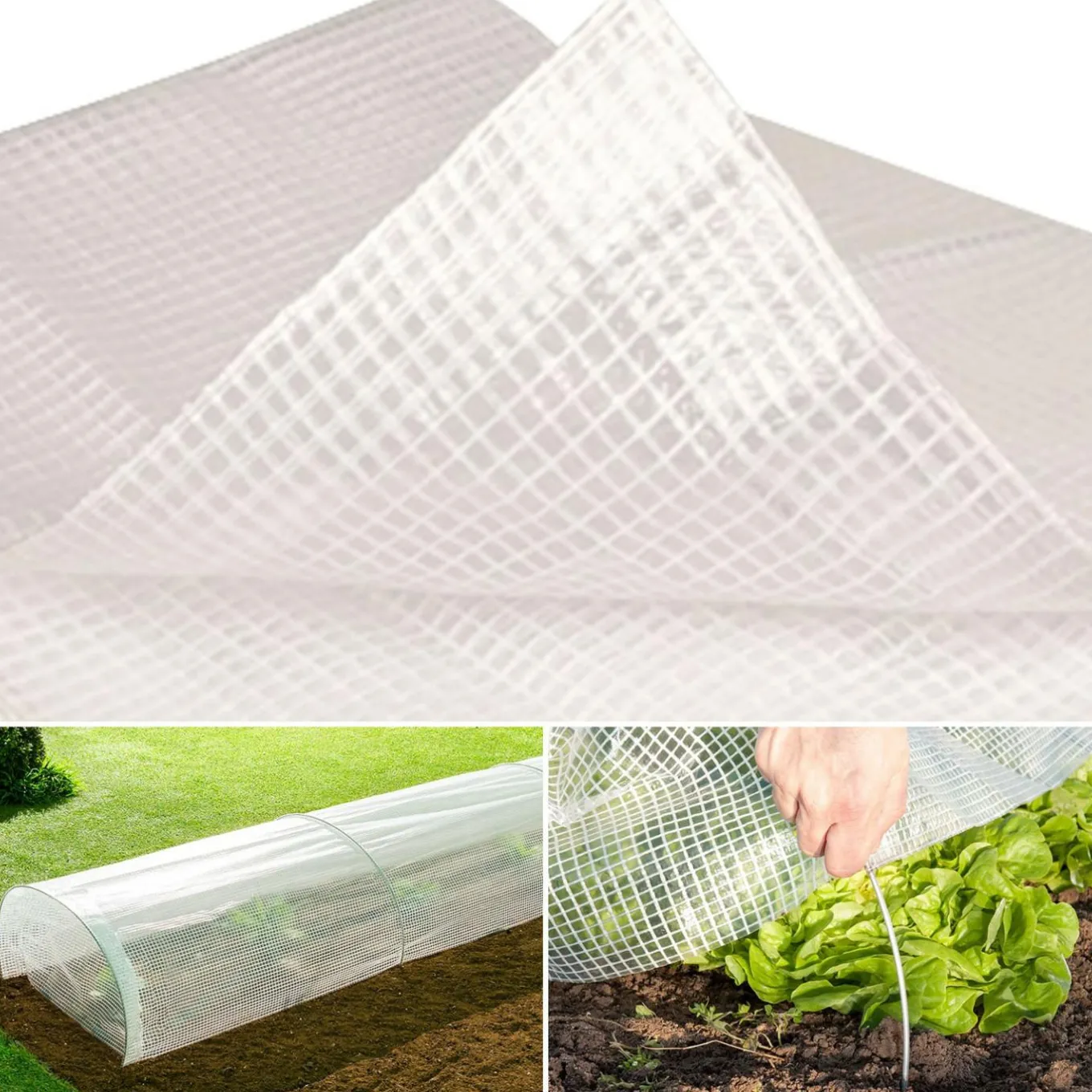 IDMarket Bâche armée transparente 8x12 m renforcée* Bâches Découpables Et Accessoires