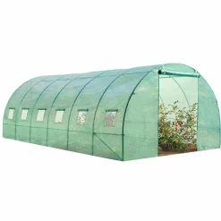 IDMarket Bâche de rechange pour serre tunnel 18m² verte CRIMÉE* Bâches Pour Serres Et Accessoires