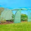 IDMarket Bâche de rechange pour serre tunnel 12m² verte* Bâches Pour Serres Et Accessoires