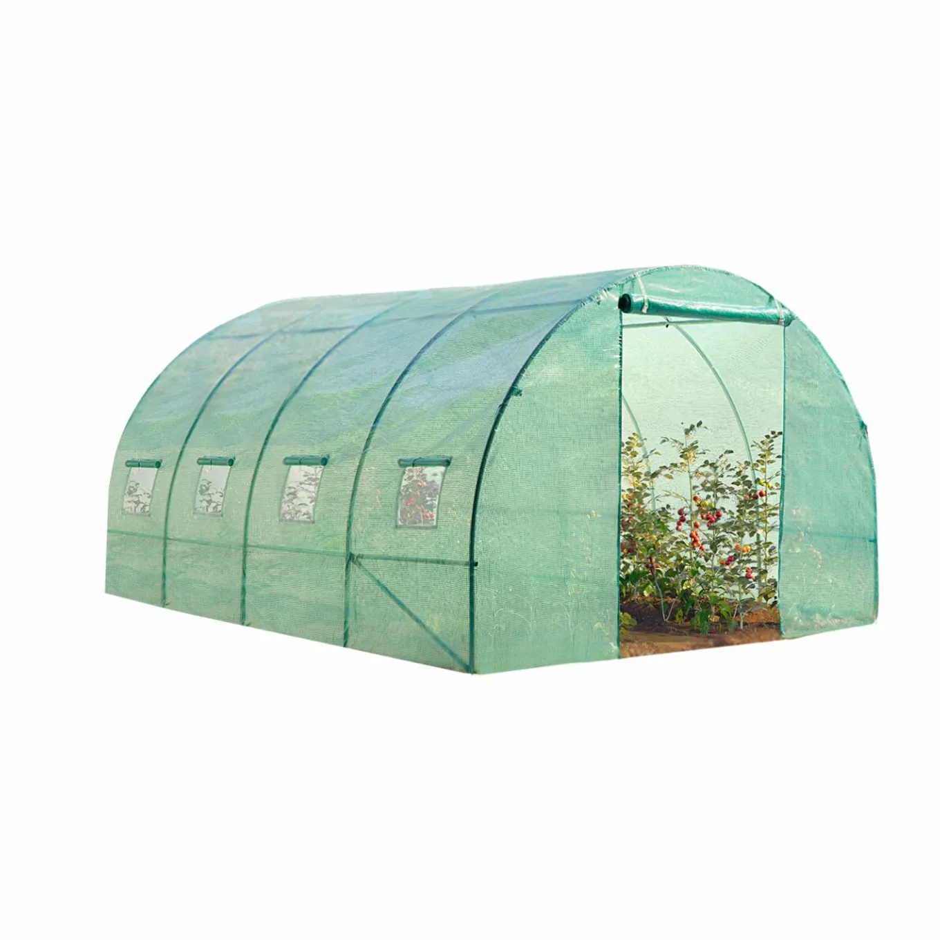 IDMarket Bâche de rechange pour serre tunnel 12m² verte* Bâches Pour Serres Et Accessoires