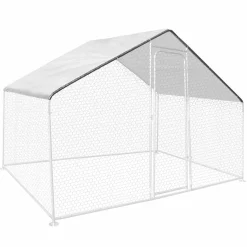 IDMarket Bâche imperméable blanche pour poulailler de 6 à 24 m2* Volières Et Enclos