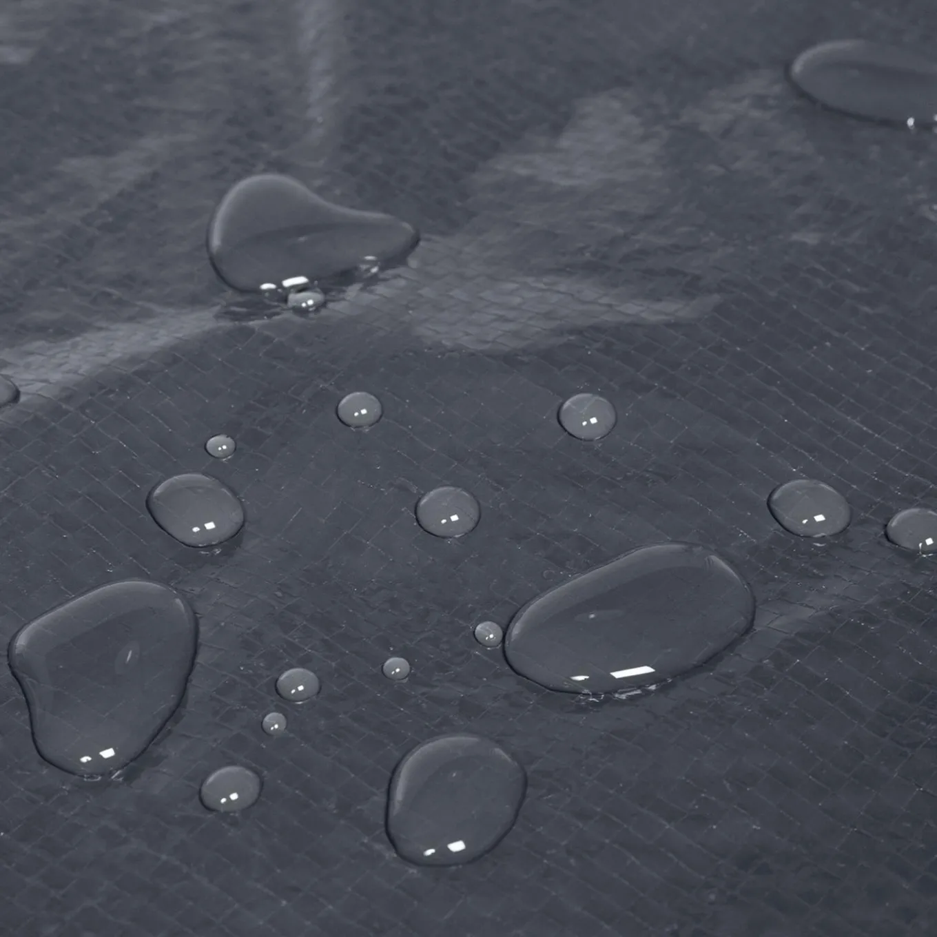 IDMarket Bâche table de jardin rectangulaire imperméable grise et noire* Protection Du Jardin|Salons De Jardin