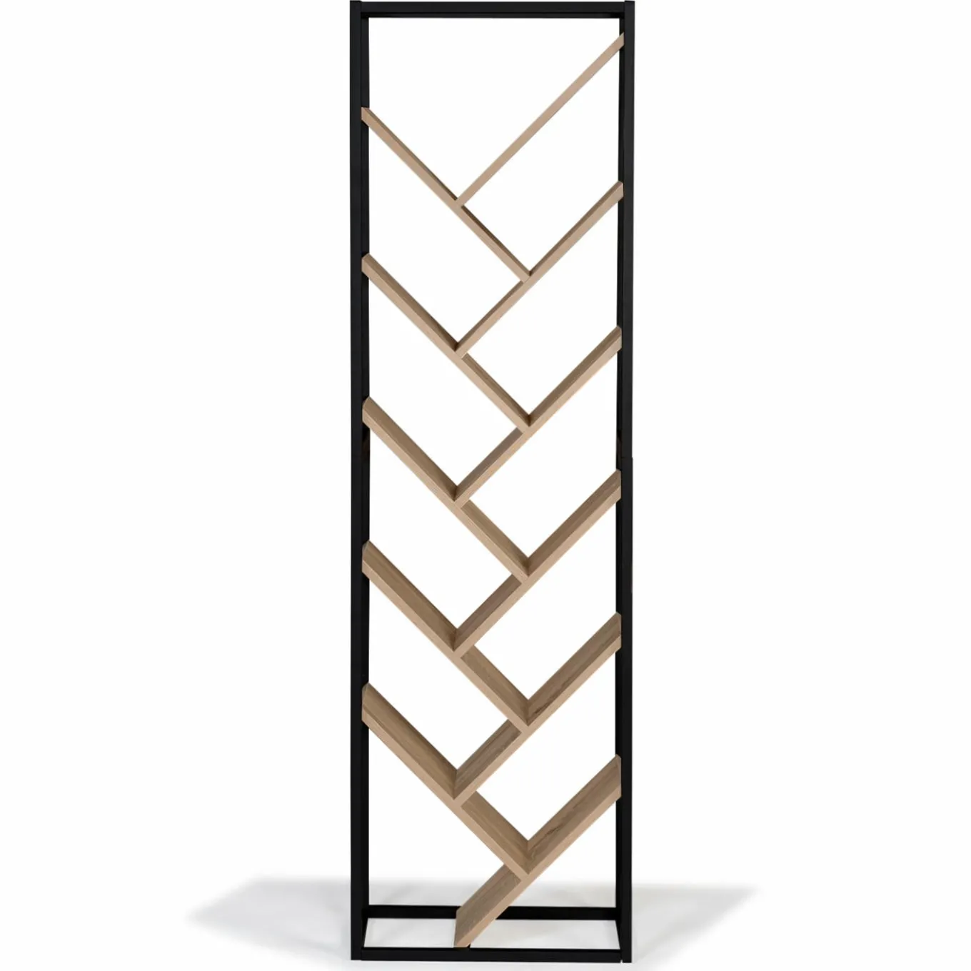 IDMarket Bibliothèque arbre style industriel bois et métal 10 niveaux* Meubles Hauts|Collection Agencement Magasin