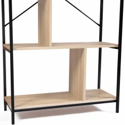 IDMarket Bibliothèque style industriel bois et métal 5 niveaux* Meubles Hauts|Collection Agencement Magasin