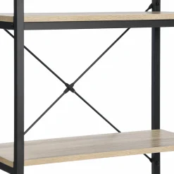 IDMarket Bibliothèque style industriel bois et métal* Meubles Hauts|Meubles En Bois