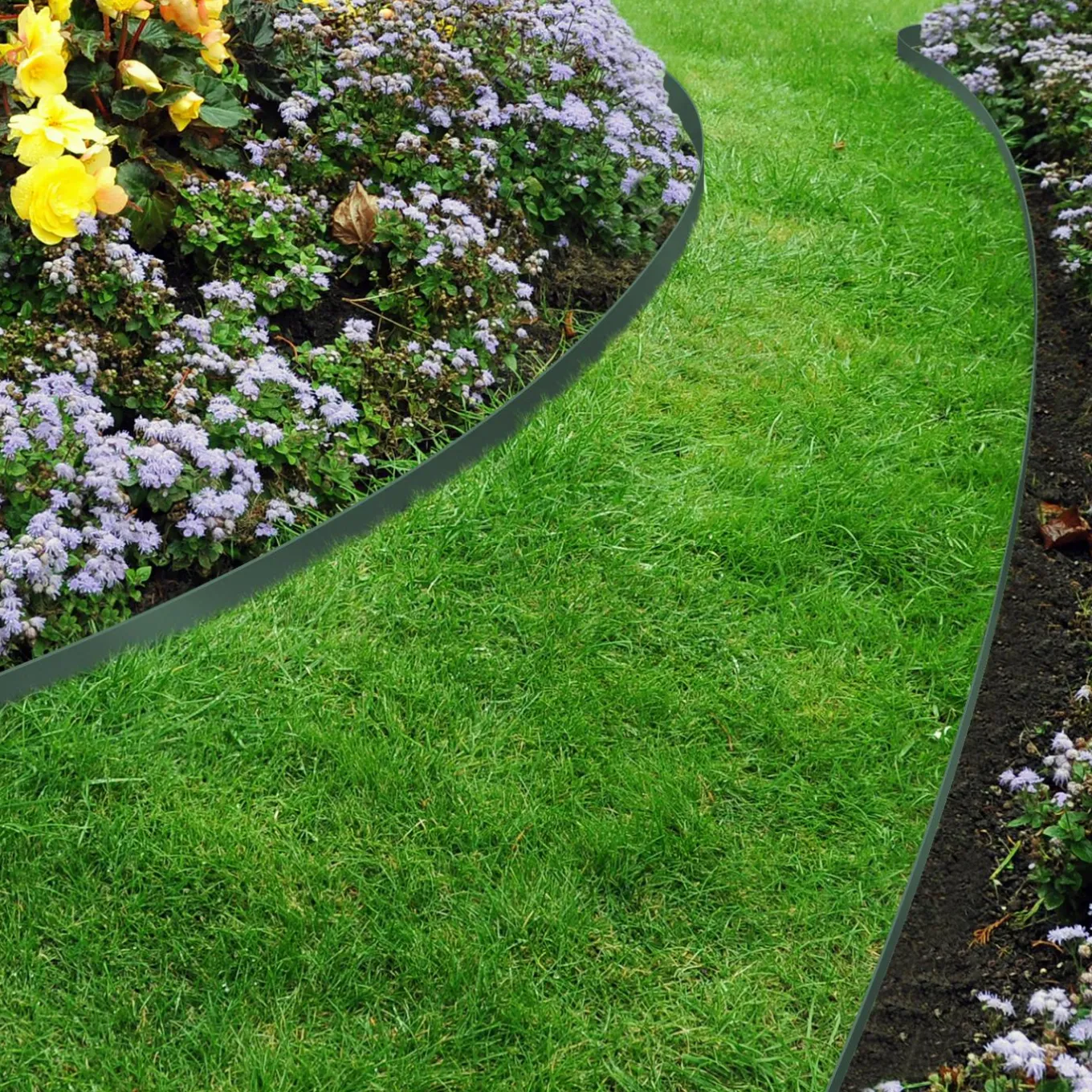 IDMarket Bordure de jardin flexible verte à planter* Bordures De Jardin