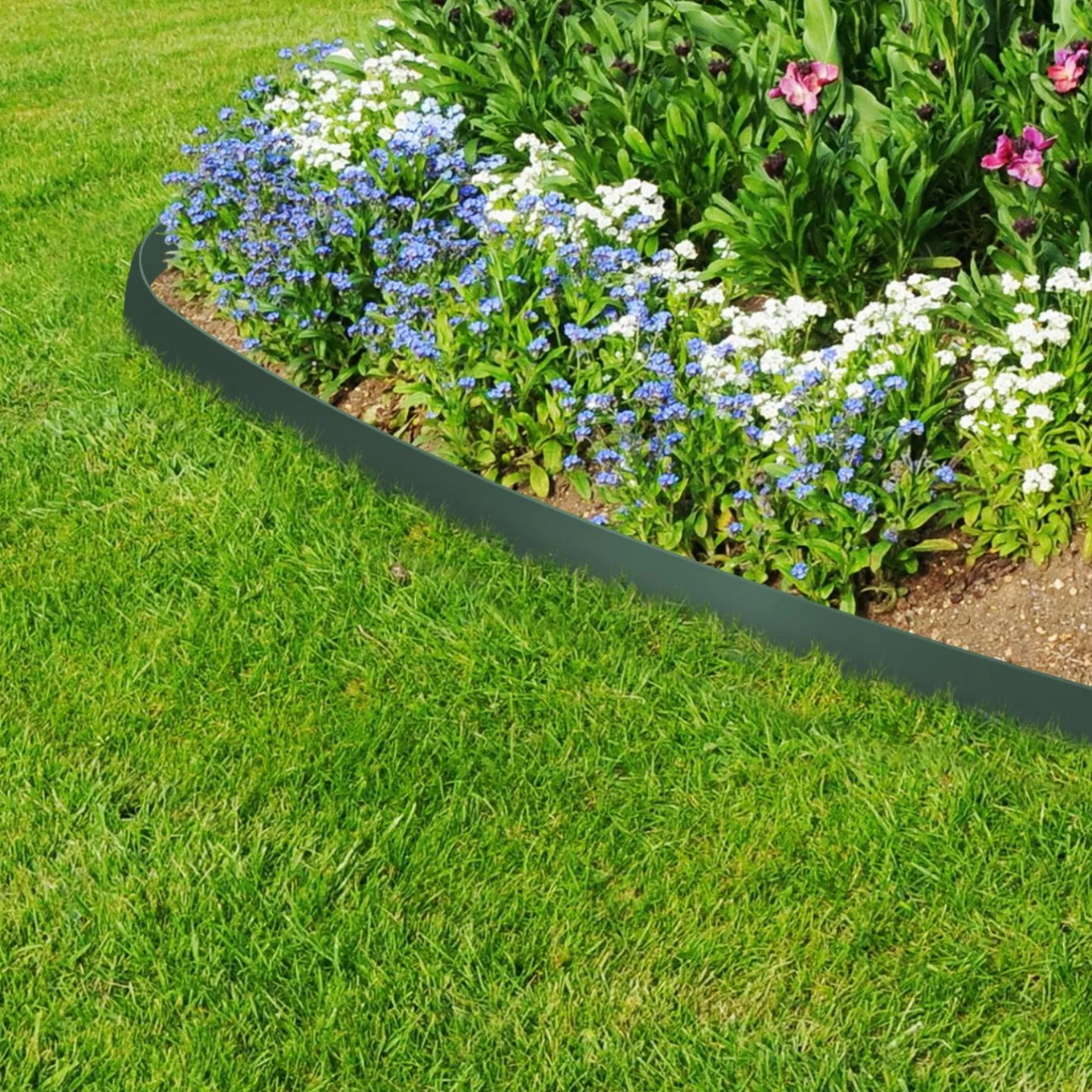 IDMarket Bordure de jardin flexible verte à planter* Bordures De Jardin