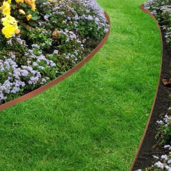 IDMarket Bordure de jardin flexible marron terracotta à planter* Bordures De Jardin