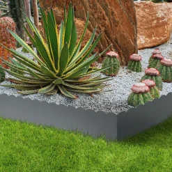 IDMarket Bordures de jardin en acier gris anthracite* Bordures De Jardin