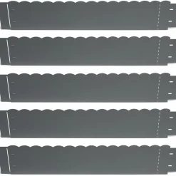 IDMarket Bordures de jardin en acier gris anthracite* Bordures De Jardin