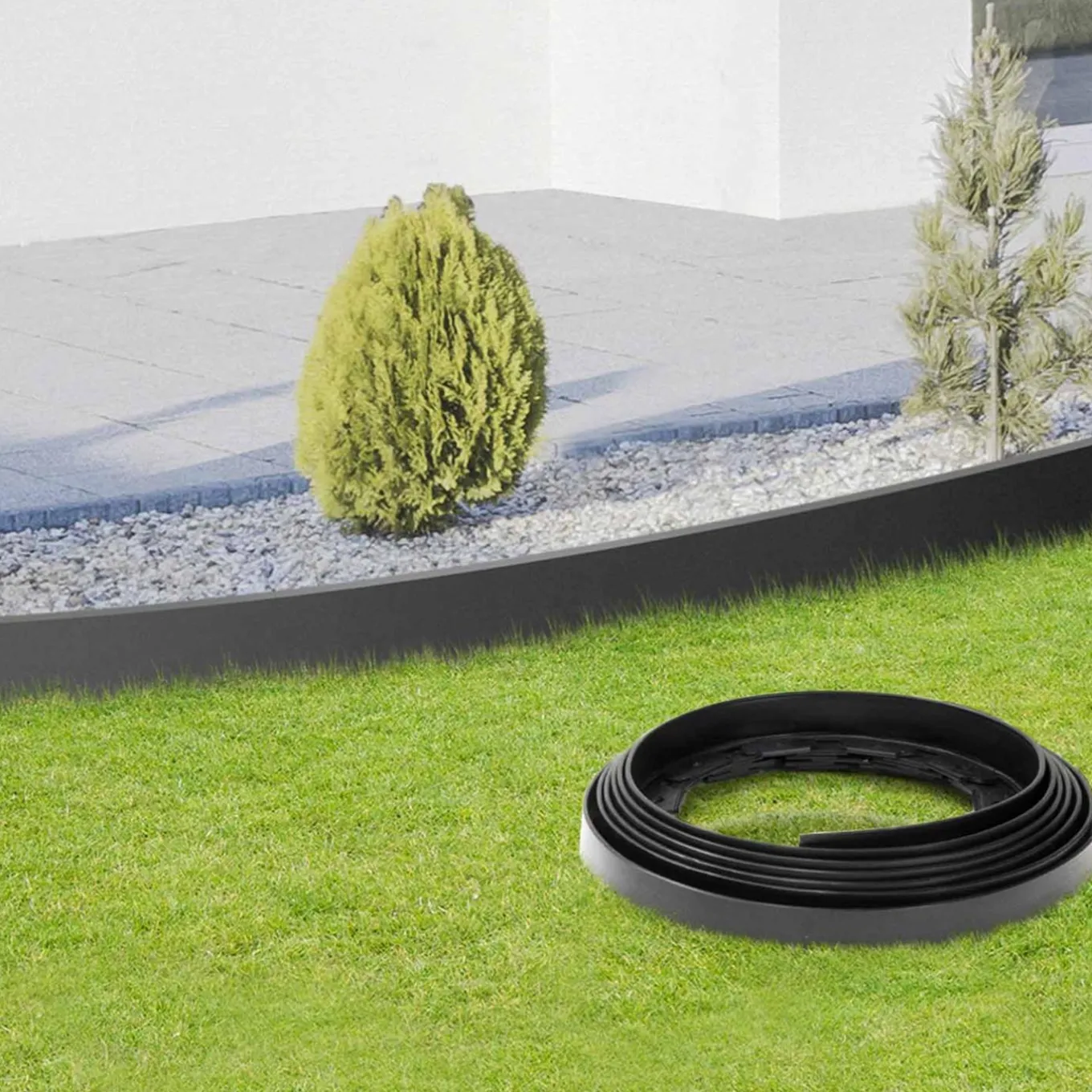 IDMarket Bordures de jardin flexibles gris anthracite 8mx12cm* Bordures De Jardin