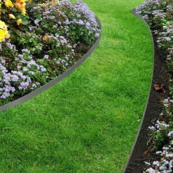 IDMarket Bordures de jardin flexibles gris anthracite 8mx12cm* Bordures De Jardin