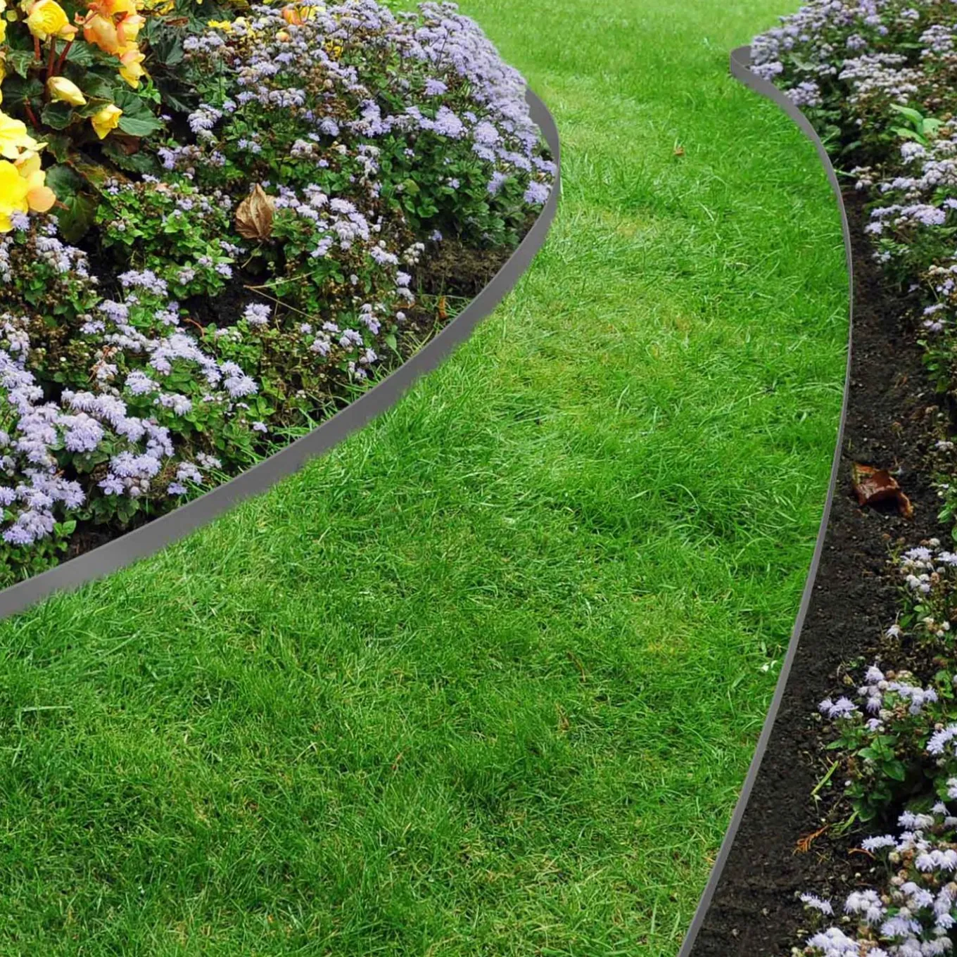 IDMarket Bordures de jardin flexibles gris anthracite 8mx12cm* Bordures De Jardin