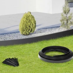 IDMarket Bordures de jardin flexibles gris anthracite 8mx12cm* Bordures De Jardin