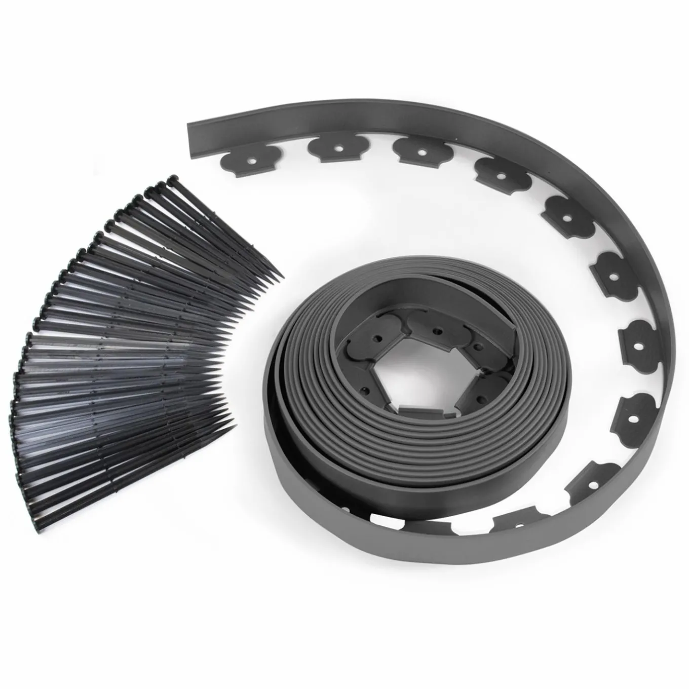 IDMarket Bordures de jardin flexibles gris anthracite* Bordures De Jardin