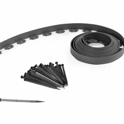 IDMarket Bordures de jardin flexibles gris anthracite* Bordures De Jardin
