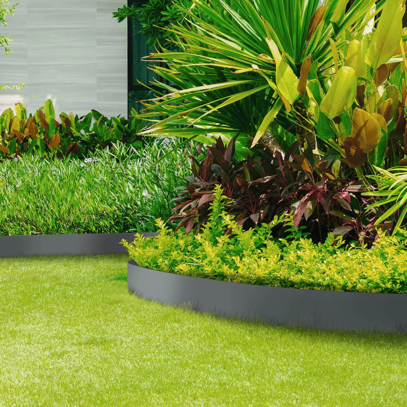 IDMarket Bordures gris anthracite pour jardin* Bordures De Jardin