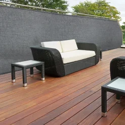 IDMarket Brise vue 1,5 m x 10 m gris occultant 150 gr/m²* Brise-Vues