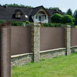 IDMarket Brise vue 1,8 m x 10 m taupe occultant 220 g m²* Brise-Vues