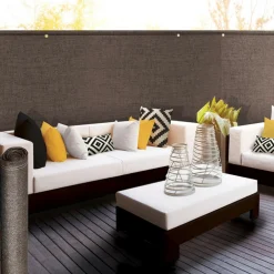 IDMarket Brise vue 1,5 m x 10m taupe occultant 220 g m²* Brise-Vues