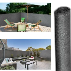 IDMarket Brise vue gris 2 m x 10 m occultant 300 gr/m²* Brise-Vues