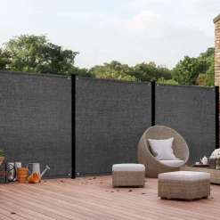 IDMarket Brise vue gris 1,5 m x 10 m occultant 400 g/m²* Brise-Vues