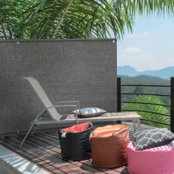 IDMarket Brise vue gris 1,2 m x 10 m occultant 400 g/m²* Brise-Vues