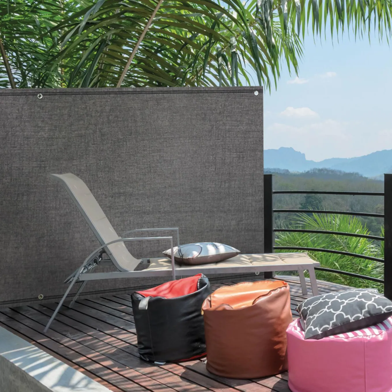 IDMarket Brise vue gris 1,2 m x 10 m occultant 400 g/m²* Brise-Vues