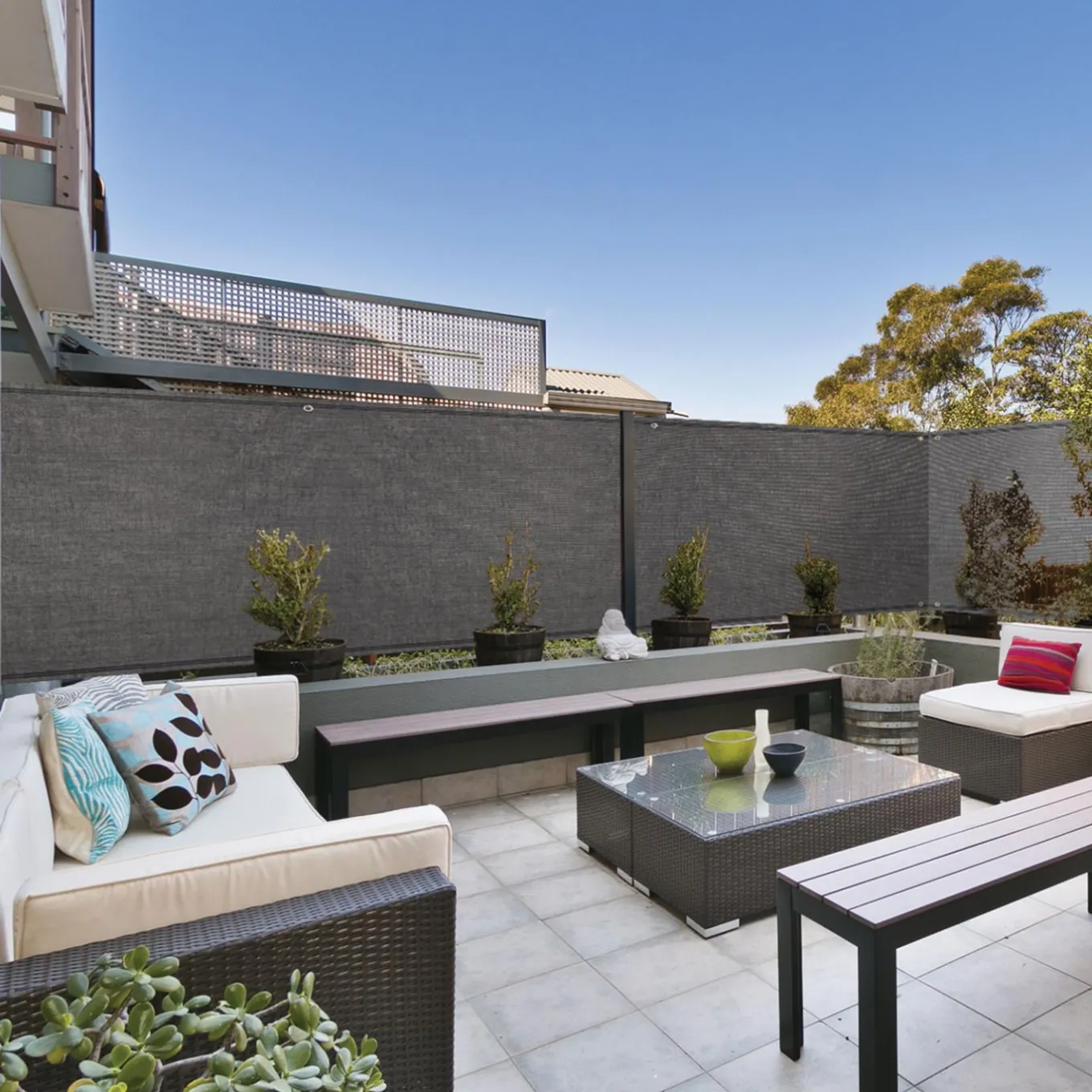 IDMarket Brise vue gris 1,8 m x 10 m occultant 400 gr/m²* Brise-Vues