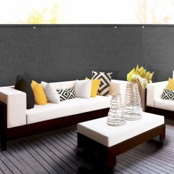 IDMarket Brise vue gris 1m x 10 m occultant 300 g/m²* Brise-Vues