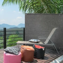 IDMarket Brise vue gris 1,5m x 10m occultant 300g m²* Brise-Vues
