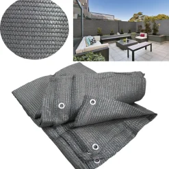 IDMarket Brise vue 1m x 10 m gris anthracite occultant 90 g m²* Brise-Vues