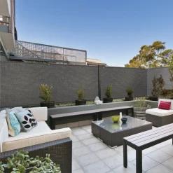 IDMarket Brise vue 1,8m x 10m gris occultant 220g m2* Brise-Vues