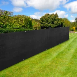 IDMarket Brise vue noir 1,8 m x 10 m occultant et résistant 400 g/m²* Brise-Vues